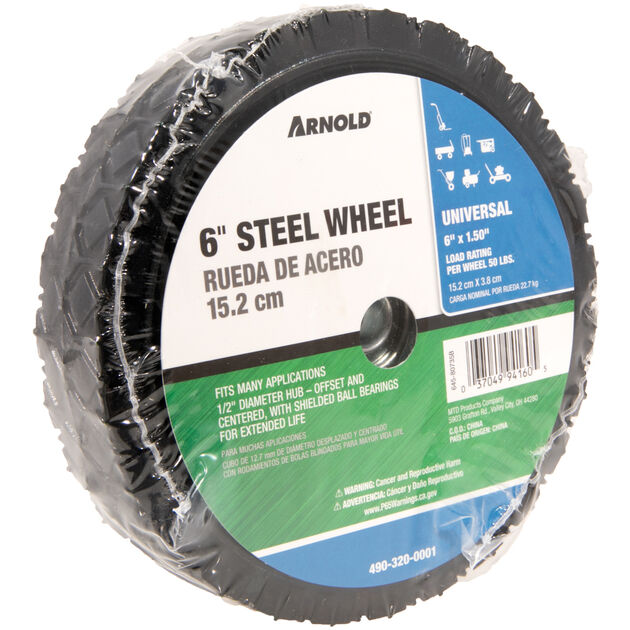 50 lbs. Load Rating. 1-3/8" Hub Length. 1/2" Ball Bearing. Offset Hub. Diamond Tread