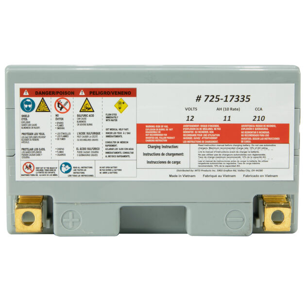 12-Volt AGM Lawn and Garden Battery - 210 CCA