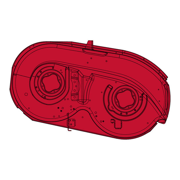 42" Deck Shell without Wheel Bracket (MTD Red)