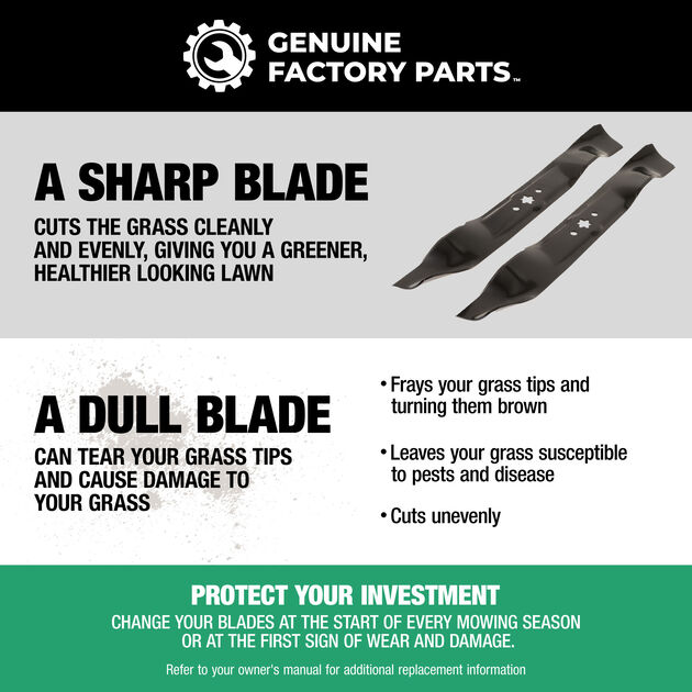 Ultra High-Lift Blade Set for 42-inch Cutting Decks