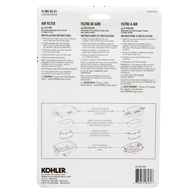 Air Filter with Pre-Filter