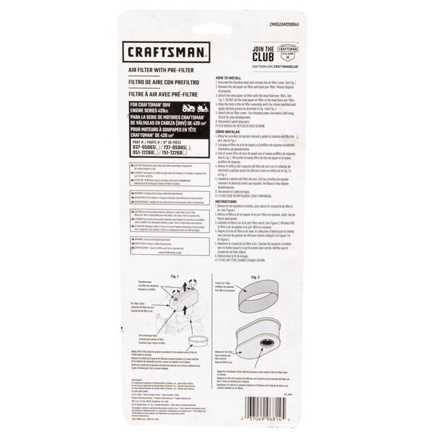 Air Filter with Pre-Filter
